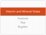 Vitamin and Mineral Notes