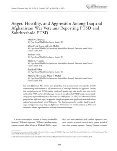 Anger, hostility, and aggression among Iraq and Afghanistan war