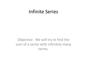 “sum” of an infinite series