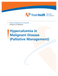 Hypercalcemia in Malignant Disease (Palliative