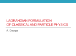 lagrangian formulation of classical