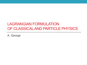 lagrangian formulation of classical