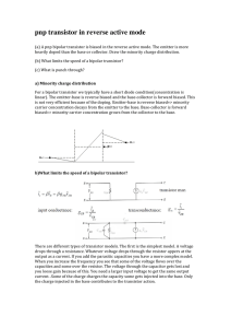 pnp transistor in reverse active mode