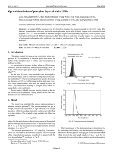 Optical simulation of phosphor layer of white LEDs