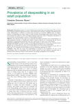 Prevalence of sleepwalking in an adult population