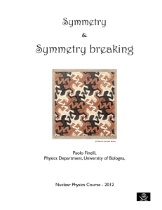 Symmetry breaking - Corso di Fisica Nucleare