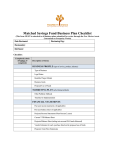 Matched Savings Fund Business Plan Checklist