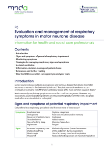 Evaluation and management of respiratory symptoms in motor