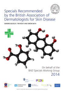 Specials Recommended by the British Association of Dermatologists