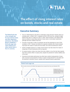 The effect of rising interest rates on bonds, stocks and real
