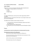 10.1 Volcanoes and Plate Tectonics Lecture Outline Origin of