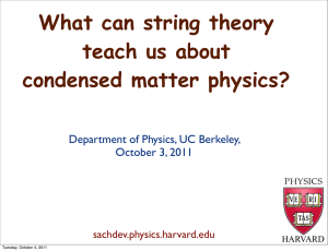 What can string theory teach us about condensed matter physics?