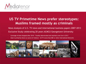 US TV Primetime News prefer stereotypes