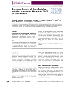 European Society of Endodontology position statement: The use of