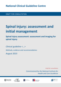 Spinal injury assessment