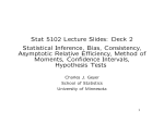 Stat 5102 Lecture Slides: Deck 2 Statistical Inference, Bias