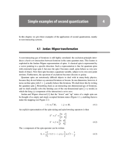 Simple examples of second quantization 4