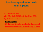 Paediatric spinal anaesthesia - Anesthesia Slides, Presentations