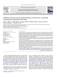 Childhood adversity and personality disorders: Results from a