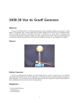 5A50.30 Van de Graaff Generator