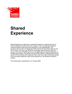 Shared Experience