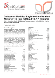 Dulbecco`s Modified Eagle Medium/Nutrient Mixture F