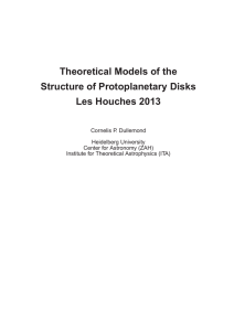 Theoretical Models of the Structure of Protoplanetary Disks Les