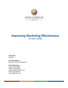 Improving Marketing Effectiveness