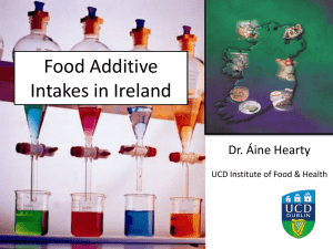 Food Additive Intakes in Ireland - The Food Safety Authority of Ireland