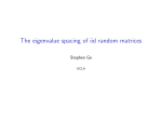The eigenvalue spacing of iid random matrices