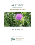 Milk Thistle: Hepatoprotection at its Best