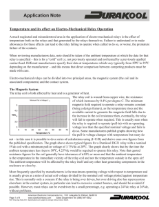 Temperature and its Effect on Electro