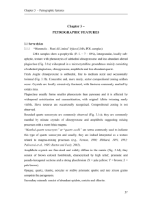 Chapter 3 – PETROGRAPHIC FEATURES