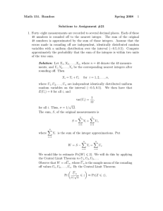 Math 151. Rumbos Spring 2008 1 Solutions to Assignment #21 1