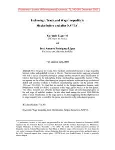 Technology, Trade, and Wage Inequality in Mexico before and after