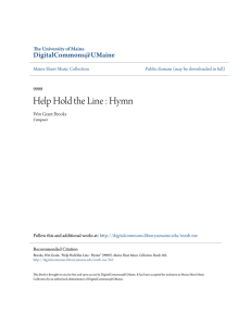 Help Hold the Line : Hymn - Digital Commons @ UMaine