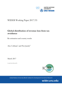 WIDER Working Paper 2017/55 Global distribution of revenue loss