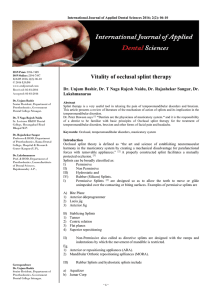 Vitality of occlusal splint therapy - International Journal of Applied