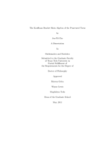 The Kauffman Bracket Skein Algebra of the Punctured Torus by Jea