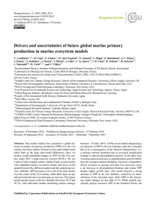 Drivers and uncertainties of future global marine primary production