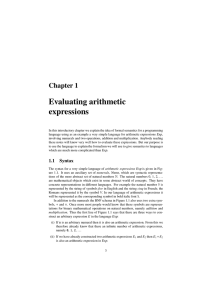 Evaluating arithmetic expressions