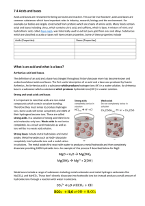 7.4 Acids and bases