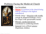 Problems Facing the Church - Mrs. King`s World History Website