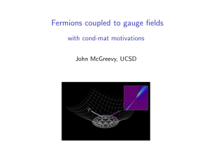 Fermions coupled to gauge fields .1in with cond