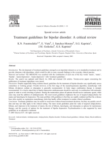 Treatment guidelines for bipolar disorder: A critical review