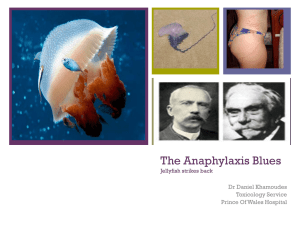 Jelly Fish Anaphylaxis