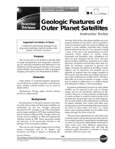 Exercise Thirteen Geologic Features of Outer Planet Satellites