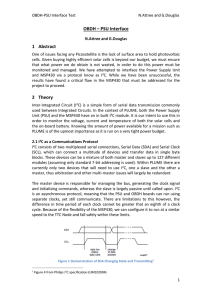 OBDH – PSU Interface