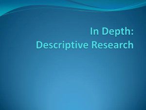 In Depth: Descriptive Research