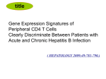 Gene Expression Signatures of Peripheral CD4 T Cells Clearly